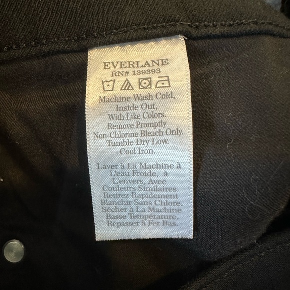 ✨EVERLANE the Way-High Skinny Jean in Blackest Black Denim Women’s Size 28 Crop✨ - Picture 5 of 5